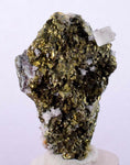 4.1cms APATITE SIDERITE QUARTZ CRYSTALS CHALCOPYRITE BORNITE PYRITE PERU AB06