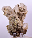 7.5cms CALCITE WITH QUARTZ CRYSTALS PERU SHINY MINERAL SPECIMEN COLLECTOR GB07
