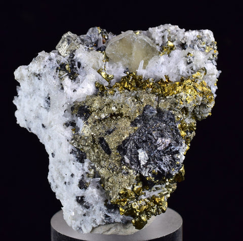 4.5cms APATITE QUARTZ PYRITE CRYSTALS DICKITE PERU HUANZALA AB227