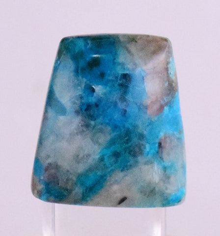14 Carats  BLUE CHRYSOCOLLA QUARTZ MALACHITE PERU SCENIC CABOCHON PENDANT BB89