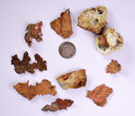 Lot 10 NATIVE COPPER PERU CRYSTAL IRON NEW FIND SOME FINE IRIDESCENT IB71
