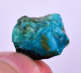 10carats GEM SILICA CHRYSOCOLLA CHALCEDONY PERU HIGH YIELD NEW FIND ROUGH SB163