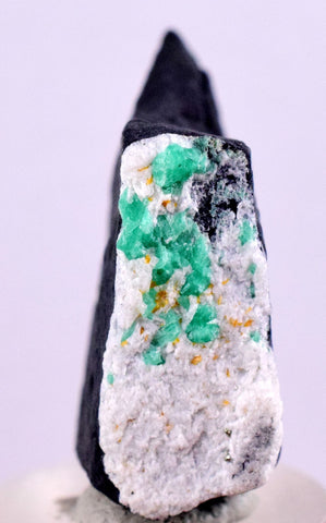 3.3cm EMERALD CRYSTAL PYRITE SLATE CALCITE QUARTZ COLOMBIA MINERAL SPECIMEN EB24