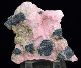8.3cms RHODOCHROSITE QUARTZ CALCITE CRYSTALS JORDANITE (?) GALENA PERU RB511