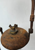 42cms LENTICULAR MINERS LAMP TUNNEL RARE LANTERN IRON CAST NB08