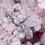 10cms RHODOCHROSITE ROSETTE QUARTZ PERU PINK CRYSTALS NEEDLES MINERAL RBZ418