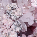 10cms RHODOCHROSITE ROSETTE QUARTZ PERU PINK CRYSTALS NEEDLES MINERAL RBZ418