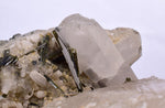 20cms CALCITE WITH QUARTZ EPIDOTE CRYSTALS PERU SHINY MINERAL SPECIMEN GB41