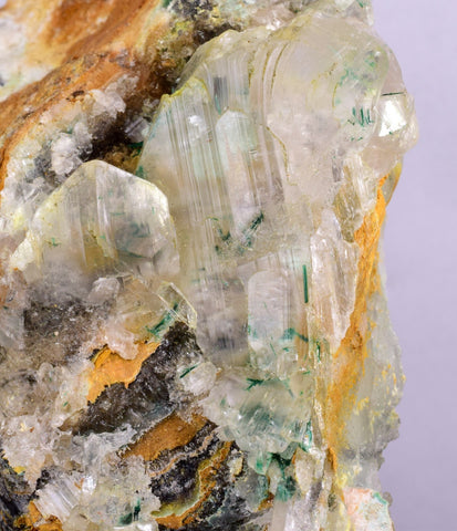 7.9cms GEM ATACAMITE INSIDE SELENITE CRYSTAL LILY MINE 2000 DISCOVERY PERU AB158