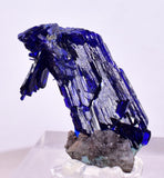 2.3cm GEM AZURITE CRYSTALS TSUMEB NAMIBIA ON MATRIX ROYAL BLUE SHARP SHINY UB239