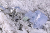 8.8ms  GREEN BLUE FLUORITE PYRITE CRYSTAL PERU HUANZALA MINE SHINY KB18