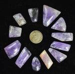 LOT 12 AMETHYST CABOCHONS QUARTZ  BOLIVIA JEWELRY PENDANT BB326