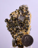 6.7cms APATITE SIDERITE QUARTZ CRYSTALS CHALCOPYRITE BORNITE PYRITE PERU AB62