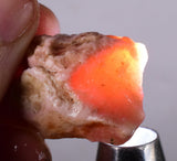 14.1 grams GEM PINK OPAL PERU ROUGH CORAL COLOR TRANSLUCENT MINERAL PB18