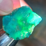 8.2grs GEM SILICA CHRYSOCOLLA LILY MINE PERU CHALCEDONY QUARTZ BLUE ROUGH SB143