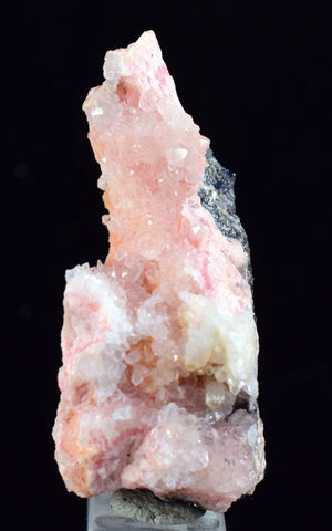 4.1cms RHODOCHROSITE ROSETTE QUARTZ SPHALERITE PERU PINK CRYSTALS NEEDLES  RB327