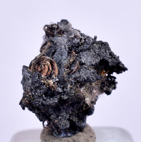 0.9cms NATIVE SILVER WIRE PERU ACANTHITE UCHUCCHACUA MINE MINERAL SPECIMEN HB200
