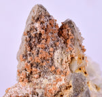 9.5 cms RED ORANGE ZEOLITE STILBITE LAUMONTITE CALCITE CRYSTALS PERU FB79