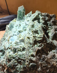 19cms EPIDOTE QUARTZ CRYSTALS PERU CLUSTER COLLECTOR GREEN COLOR MINERAL CB92