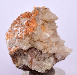 4 cms RED ORANGE ZEOLITE STILBITE LAUMONTITE CALCITE CRYSTALS PERU FB59
