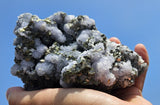 14cm BLUE DOLOMITE SELLAITE CRYSTALS CHALCOPYRITE QUARTZ CALCITE PERU GB35