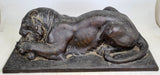 LION SCULPTURE BRONZE BY SCULPTOR ARTEMIO OCAÑA 34 cms. PERU