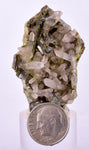 LOT 10 EPIDOTE QUARTZ CRYSTALS PERU CLUSTER COLLECTOR GREEN COLOR MINERAL CB187