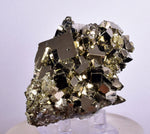 7.6cms PYRITE CUBICL PERU SHINY CRYSTALS QUARTZ MINERAL SPECIMEN COLLECTOR MB71