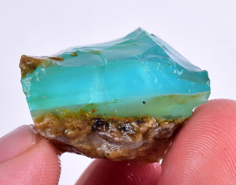 73.5cts GEM BLUE OPAL HIGH QUALITY PERU ROUGH SCENIC MINERAL SPECIMEN OB150
