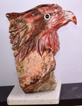 18cms EAGLE JASPER QUARTZ CARVING HANDMADE SCULPTURE PERU COLLECTOR JB24