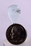 4ct GEM BLUE OPAL SCENIC CABOCHON PERU SEASCAPE PENDANT JEWELRY DENDRITES  BB149