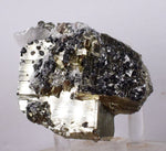 6.5cms PYRITE CUBIC QUARTZ CALCITE PERU SHINY CRYSTALS MINERAL COLLECTOR MB21
