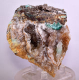 9.8cms DRUZY CHRYSOCOLLA MALACHITE QUARTZ LILY MINE PERU COPPER MINERAL DB54