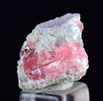 1.9cms RHODOCHROSITE PYRITE FLUORITE CHINA CRYSTAL RHOMBOHEDRAL MINIATURE RB638