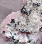 14cms RHODOCHROSITE ROSETTE QUARTZ PERU SPHALERITE JORDANITE ? CRYSTALS RBZ417