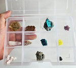 11 MINERALS COLLECTION FLAT WHOLESALE INCLUDING DISPLAY BOX PYRITE SILVER JB09