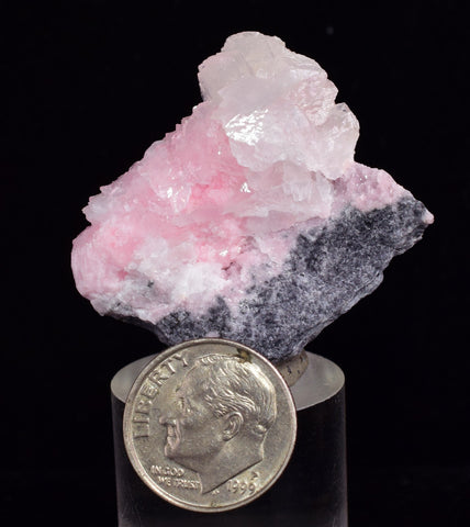 3.4cms RHODOCHROSITE PAGODA CALCITE CRYSTALS JORDANITE (?) GALENA PERU RB509