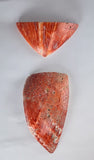 2 PIECES OF SPINY OYSTER POLISHED PERU JEWELRY PENDANT BB134