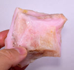 119 grams GEM PINK OPAL PERU ROUGH ANGEL SKIN TRANSLUCENT CORAL COLOR PB67