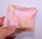 119 grams GEM PINK OPAL PERU ROUGH ANGEL SKIN TRANSLUCENT CORAL COLOR PB67