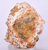 4 cms RED ORANGE ZEOLITE STILBITE LAUMONTITE CALCITE CRYSTALS PERU FB59