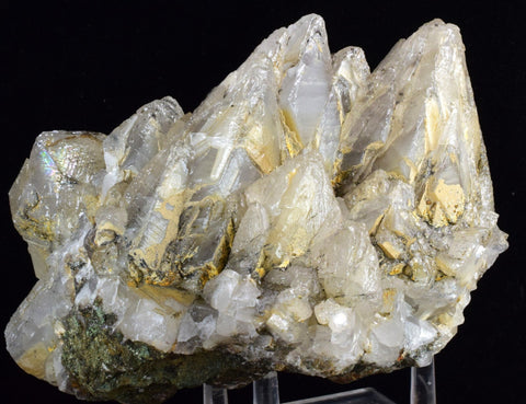 14cms CALCITE WITH QUARTZ CRYSTALS PERU SHINY MINERAL SPECIMEN GB26