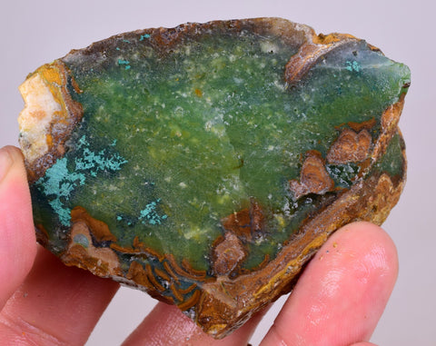 100grs GEM SILICA CHRYSOCOLLA LILY MINE PERU CHALCEDONY QUARTZ BLUE ROUGH SB193