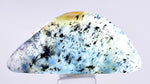 36ct GEM BLUE OPAL SCENIC DENDRITIC CABOCHON PERU SEASCAPE PENDANT JEWELRY BB194