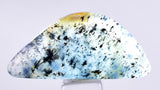 36ct GEM BLUE OPAL SCENIC DENDRITIC CABOCHON PERU SEASCAPE PENDANT JEWELRY BB194