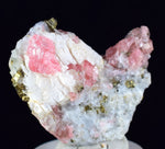3.2cms RHODOCHROSITE QUARTZ PYRITE CHINA CRYSTAL RHOMBOHEDRAL MINIATURE RB660