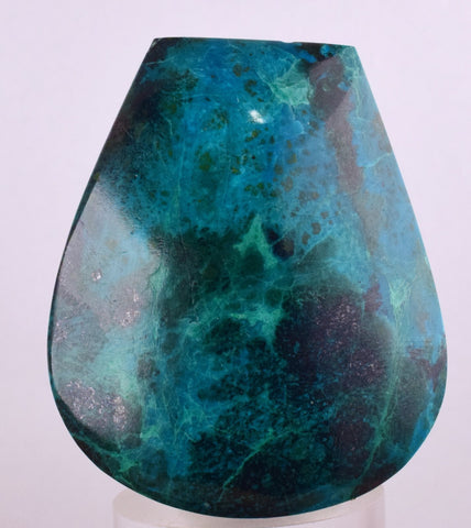 4.3 cms  BLUE CHRYSOCOLLA MALACHITE PERU SCENIC CABOCHON PENDANT BB283