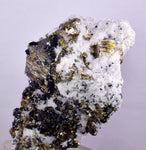 10.5cms GEM PYRITE APATITE SCHEELITE (?) SPHALERITE QUARTZ PERU CRYSTALS MB129