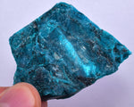 51grs BLUE MALACHITE CHRYSOCOLLA SCULPTURE SCENIC PERU ROUGH DECORATION UB184