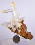9.1cms QUARTZ HALLOYSITE MANGO COLOMBIA NATURAL CRYSTAL MINERAL SPECIMEN QB62